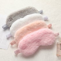 부드러운 느낌 털 아이 마스크 수면 안대 귀여운 숙면 잠잘때 쓰는, 빨간색