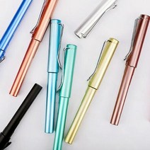 고급 스틸 만년필 잉크 볼펜 알루미늄 손글씨 펜, 브라운, 상세페이지 참조4