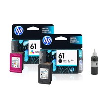우리네 HP 1510 잉크 검정 컬러 세트 소모품 칼라 HP1050 출력 에이치피 흑백 HP2050 HP5530 관공서납품 프린터, 2개입, HP61XL 표준3배 대용량 호환 세트