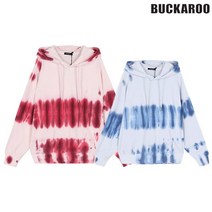 버커루진 여성 2단쭈리 타이다잉 풀오버 후드 티셔츠B225TS600P