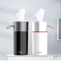 휴대용 컵홀더 티슈 케이스 휴지 화장지 냅킨 홀더 자동차 화장대 책상 욕실 차량 디스펜서, 블랙 n 레드