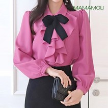 마마모리 프릴리본블라우스 YMSH22FW105