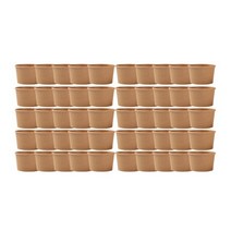 물결종이컵 크라프트종이컵 크래프트용기 50 pcs 8 온스 크래프트 종이 수프 컵 식사, 보여진 바와 같이