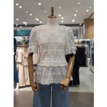 써스데이아일랜드 니트 믹스 블라우스 T224MBL233W(2118516)