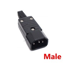 매립콘센트 산업용 노출 리미티드 압착단자 IEC320 C14 C15 AC PDU/UPS 유선 전원 콘센트 소켓 케이블 조, 01 Male