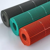 방수고무매트 미끄럼방지 논슬립 야외 PVC 바닥 깔개 패드, 그레이, 1개