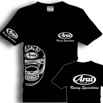아라이 오토바이 레이싱 arai 반소매 T 셔츠 메르세데스 BMW 코튼 오프로드, 블랙-Arai헬멧