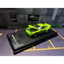 롤스로이스 다이캐스트 모형 장난감 마스터 1/64 마즈다 rx7 다이 캐스트 자동차 모델, 초록