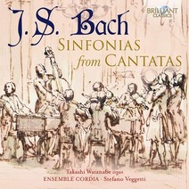 핫트랙스 JOHANN SEBASTIAN BACH - SINFONIAS FROM CANTATAS/ TAKASHI WATANABE ENSEMBLE CORDIA STEFANO VEGGETTI [바흐: 칸타타에서 발췌한 신포니아 모음]