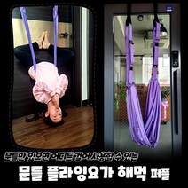 문틀 플라잉요가 해먹 퍼플