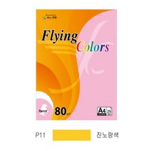 플라잉컬러 패럿(P01~P45)(Q01~Q5) (오피스MALL)플라잉컬러 패럿(P01~P45)(Q01~Q5)(PK1크라프트지)전품목색상판매중 A4*80g*25매*팩*삼원), 1팩, 플라잉컬러 패럿(P11/A4/ 80g/ 진노랑색/ 25매/팩/삼원)