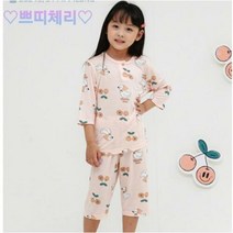 이랜드 [삐삐롱]삐삐롱 덕천점 사은품증정 친환경 천연섬유 여아 7부 내의세트 PL22S3250_