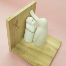 벽치기후추통 로맨틱한 도자기 후추통/양념통 소금통, 단품 2P(나무받침없음)