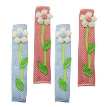 Batino 4피스 천 핸들 커버 문 손잡이 커버 방진 냉장고 핸들 장갑 냉장고 문 손잡이 커버 28cm x 15cm
