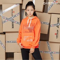 에어워크 주니어 오버핏 전사프린팅 쭈리 후드티셔츠