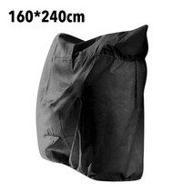 서리방지부직포 수목보온재 무거운 겨울 보호 식물 덮개 겨울 덮개 서리 방지 지퍼 및 졸라 매는 끈 방한 부직포 식물 부동액 가방 나무보온 33, 360x250cm, 검은 색