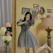 공주드레스 유정 물고기 퍼프소매원피스 러블리블 작은 키 생일 캉캉 도주 중이다 프린세스 4793709799