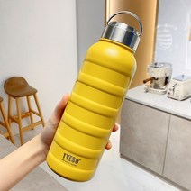 304보온병 컵 남녀 대용량1000ml휴대용 높은 색상 값 물 컵, 1000ML, 노란색
