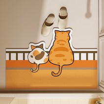 빨아쓰는 규토조 발매트 욕실 미끄럼방지 1 1 1, C.고양이들의 하이탑 + 40X60cm