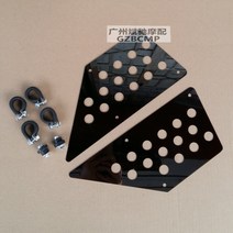 CG125 사이드커버 덮개 화상방지 블랙 실버 튜닝 가드 커스텀 파츠 플레이트 카페레이서, 그레이 블랙 좌우 한 쌍개