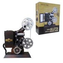 ESL723983[콘티고#]영사기모양 태엽 엔틱 빈티지 보석함 오르골, 단품