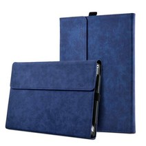 Microsoft Surface Pro 9 8X13 인치 PU 가죽 태블릿 스탠드 커버 용, Tablet Case Blue