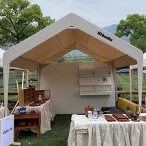자바라텐트 행사용 캐노피 가제보 천막 테라스 옥상, 캐노피만 있는 위장 색상 3mx3m
