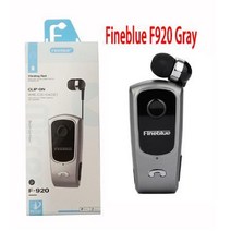 Fineblue F920 무선 이어폰 블루투스 5.0 핸즈프리 버드 헤드셋 통화 진동기 착용 클립 드라이버 용, 09 F920 Gray with box