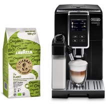커피머신드롱기 디나미카 플러스 ECAM 370.70.B &amp; Lavazza 커피 원두 세트 LatteCrema 우유 시스템, 한개옵션0