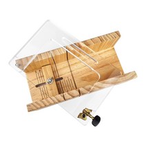 비누커터기 슬라이서 천연 모유비누 버터 커터 나무 비누 세트 조정 가능한 수제 비누 절단 도구 키트 실용적인 조정 가능한 수제 나무 덩어리 금형 및 아크릴, 기본