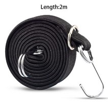 옷걸이줄 차량행거로프자전거 액세서리 고무줄 수하물 로프 코드 후크 루프 랙 스트랩 고정 밴드, [04] black