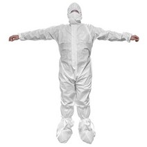 시온팜 SMS 코팅방수 원피스작업복 덧신세트 보호복 방역복, L