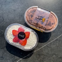 [당일발송] 보틀케이크용기 티라미수용기 대용량 돔형 (50개입) 450ml, 용기+포크+케이크라벨 50개