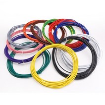 UL 1015 유연한 연선 PVC 와이어 및 케이블 주석 도금 구리 18AWG 20AWG 22AWG 24AWG 고온 105 ° 전압 60, 04 White_01 1 Meter_05 22 AWG