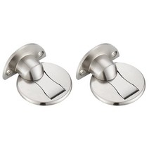 폴딩도어바닥 장착 자석 도어 스토퍼 보이지 않는 벽 소품 개방 유지 (실버) 소매 2X, 01 Silver