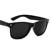 구멍안경 미세홀 선글라스 눈근육운동 무도수 시력도움, 5홀형