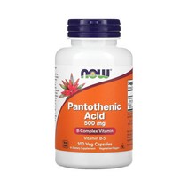 나우푸드 판토텐산 500mg 100캡슐 비타민B5 판토텐산칼슘 칼슘판토테네이트, 1개, 100정