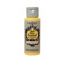 E336 (Vanilla Yellow) 헤리티지공예 스타일 매트 에나멜 물감 59ml (무광 수성 유리 글라스 포슬린 물감)