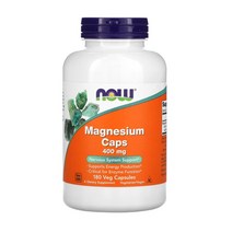 Now Foods 마그네슘 캡 400mg 베지 캡슐, 180정, 2개
