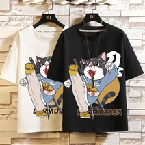 면 린넨 여름 남자 반팔 티셔츠/빅사이즈/오버핏