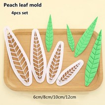 도자기 공예 도구 세트 4조각/복숭아 잎 금형 점토 폴리머 식물 인쇄 및 절단 DIY 세라믹 모델링 도구 개/, 한개옵션1, 01 4PCS Peach leaf mold