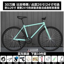 스피디 픽시 자전거 하이브리드 트랙 로드 출근 퇴근 싸이클 플라이휠 경륜, 30도(비앙치블랙)솔리드