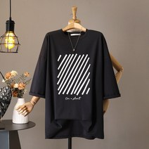 모노시크 헬태리 사선 나염 프린팅 티셔츠_MNTE994