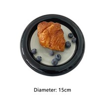 파스타볼 예쁜접시 스텐 LadyCC 손으로 그린 음식 식기 소품에 대한 컬러 세라믹 플레이트 라운드 플랫 어, [02] B-Large