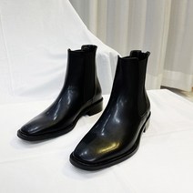 로니케이 소가죽 키높이 앵클(지퍼O) 첼시부츠