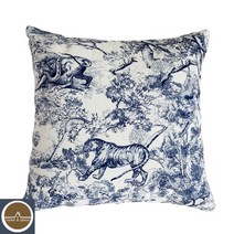 명품 럭셔리 쿠션 고급 소파거실 베게 등받이 커버 솜, 푸른 색