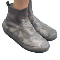 3초쿨 실리콘 신발 방수 레인커버, L, 회색