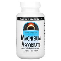 소스내추럴스 마그네슘 아스코르브산염 1000mg 120 정, 6병, 120정