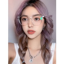 빈티지 투명테 안경 명품 라운드 동그란 안경테 남자 여자 투명 무도수 오버사이즈