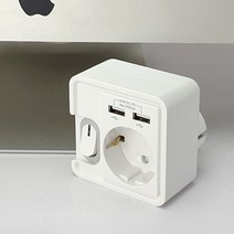 이제로 USB 2포트 충전 멀티 절전 콘센트 멀티탭 1구, 1개